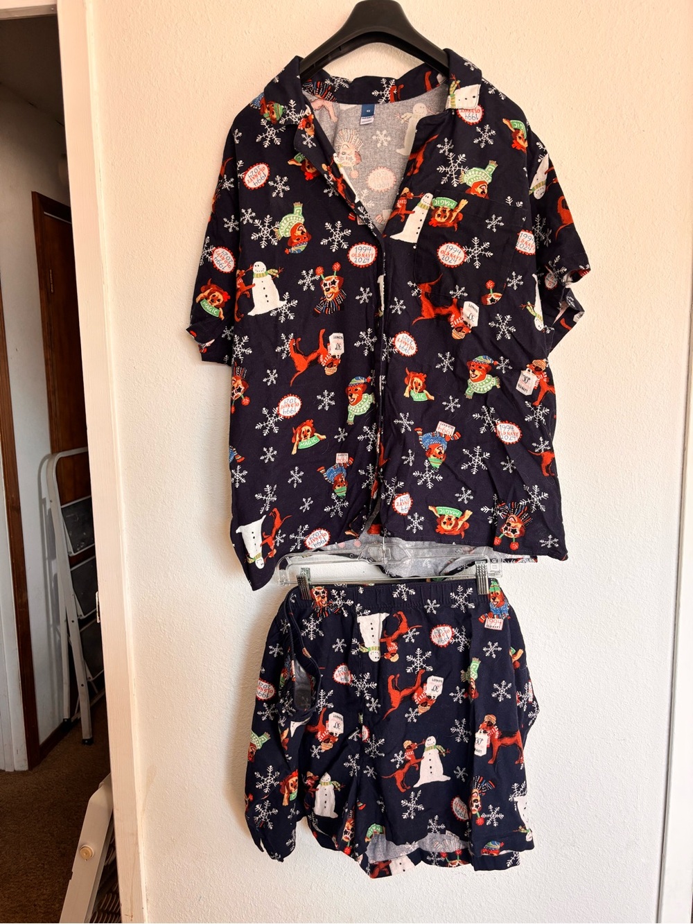 Old Navy Navy Holiday Dog 🐶 Pajama Set | 4X